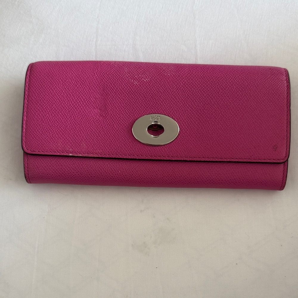 Coach Fuchsia Leather Wallet